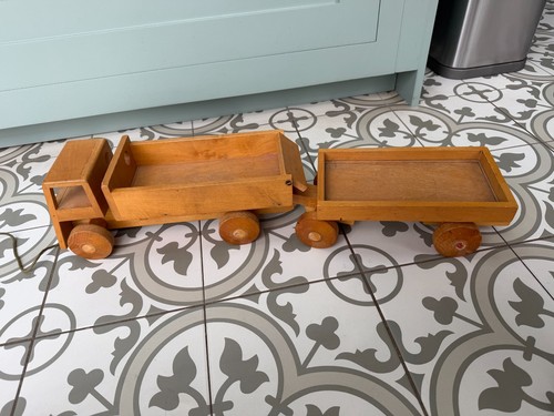 Vintage wooden toy truck - truck, &