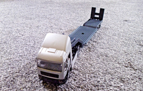 Silver flatbed truck toy - truck,