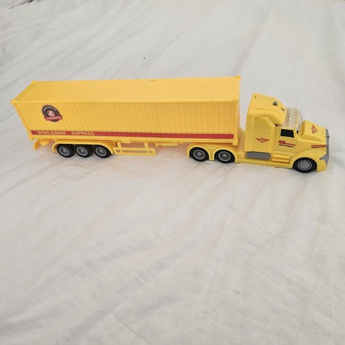 Semi truck and container - and,